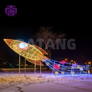 Luces LED comerciales para exteriores con forma de avión para decoraciones de Año Nuevo, Ramadán, compras, IP65, paisajismo, luminiscencia navideña - Product Image 4