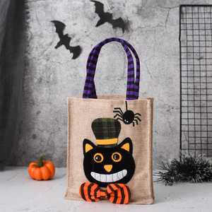 Oferta Especial: Bolsos de Lino con Diseño de Fantasma y Calabaza para Decoración de Halloween, Directo de Fábrica, Ideales para Regalos Festivos - Product Image 4
