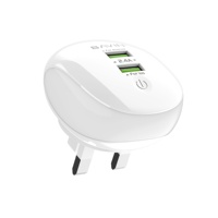 BAVIN PC363E LED נגיעה מנורת אור USB הכפול יציאת מהיר טעינת מטען קיר עבור מיקרו iPhone סוג-C 5.0