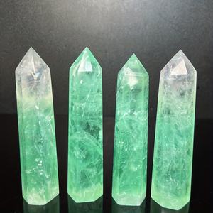 Vente en gros de cristal naturel vert fluorite, tour, artisanat sculpté écologique, pierre précieuse de guérison, Feng Shui, cadeau pour la pièce - Product Image 5