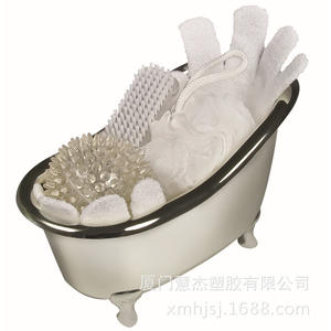 Boîte de rangement cosmétique pour salle de bain, grande boîte de rangement transparente en plastique pour jouets de bain, boîte de rangement pour bain en plastique PS - Product Image 2