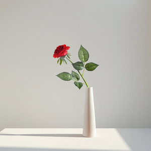 Jarrón de Cerámica de Porcelana Blanca Mate Contemporáneo de Alta Calidad, Hecho a Mano, para Decoración de Arte Minimalista para el Hogar - Product Image 1