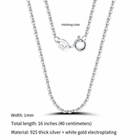 Chaînes tendance en argent sterling S925, types variés (blé, cubaine, rolo, serpent, câble), plusieurs tailles, pour la fabrication de colliers et bijoux DIY