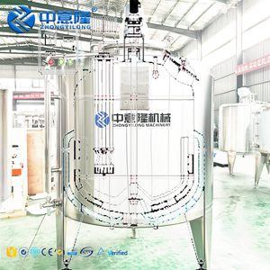 工厂价格1000升1500L 2000l 3000l 5000L 10000L加热双夹套S304不锈钢搅拌罐带搅拌器 - Product Image 3