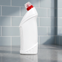 Bouteille en plastique HDPE grise avec bouchon à vis recyclable 750 ml pour l'emballage de détergent et de liquides de nettoyage