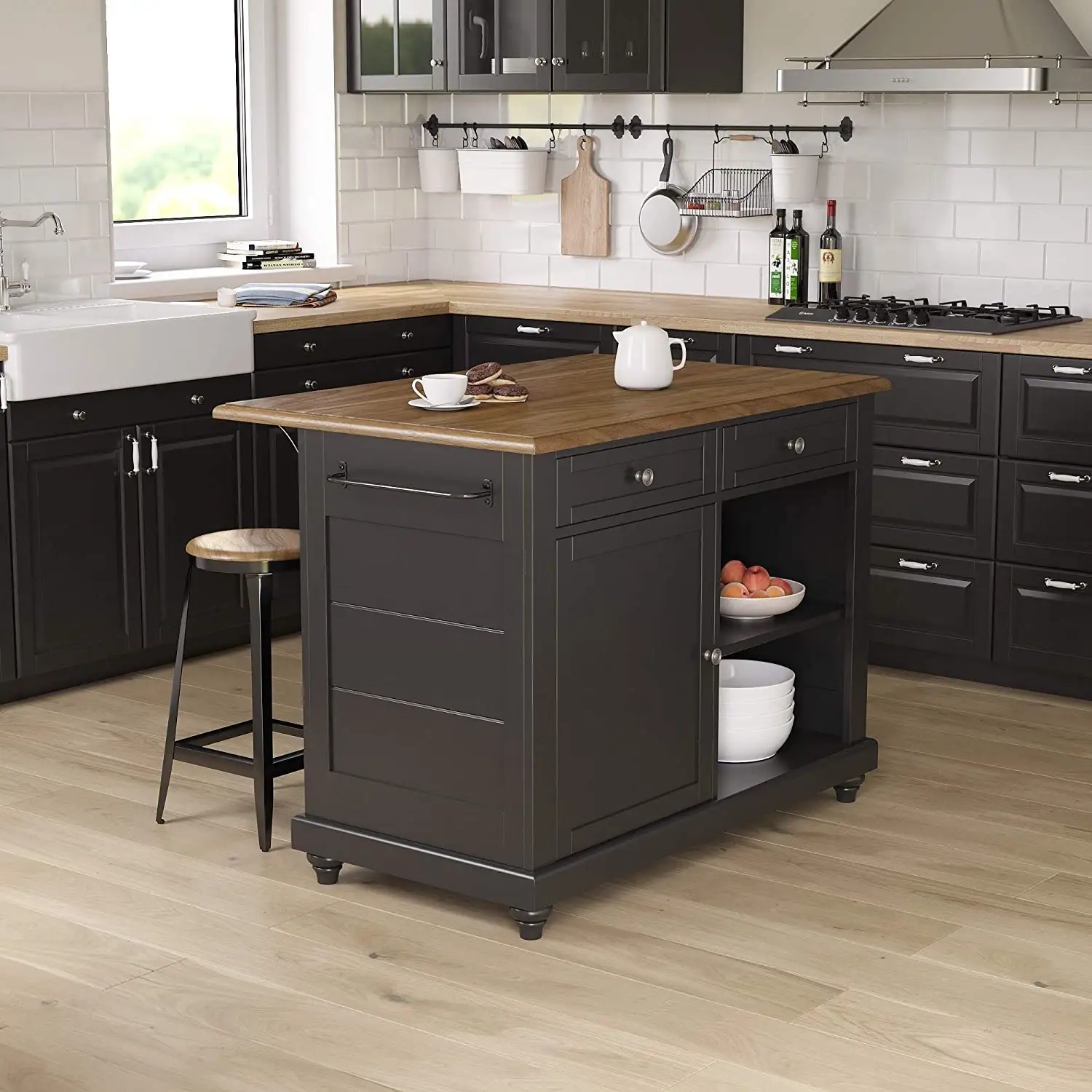 Marzo expo 2021 armadi da cucina in legno massello americano cucina moderna isola con ruote cucina unite mobili