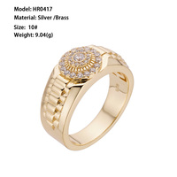 Bague de mariage classique en argent sterling 925 avec grappe de moissanite VVS blanche, style hip-hop pour homme