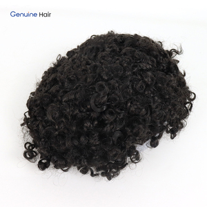 Prothèse capillaire homme personnalisable en cheveux indiens Remy bouclés, base fine mono, densité 130%, système de remplacement capillaire durable pour homme - Product Image 4