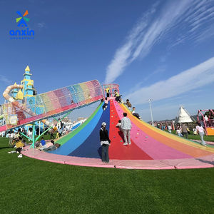 Mur d'escalade gonflable géant en forme de volcan avec toboggan, équipement de divertissement non motorisé de qualité commerciale pour aire de jeux intérieure/extérieure - Product Image 2