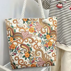 Sac de plage bohème pour femme, grande capacité, en toile, avec fermeture éclair, idéal pour l'été et les voyages – Nouvelle collection, offre spéciale - Product Image 4