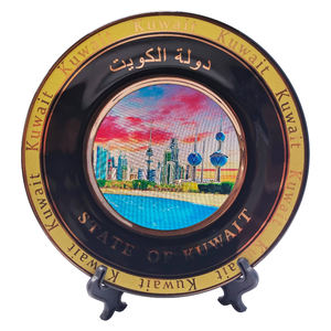 מפעל ישיר סדרה אוקיינוס מותאם אישית סדרת תיירות מזכרות חרוט כסף נייר עיר צלחת מתכת קטנה - Product Image 2