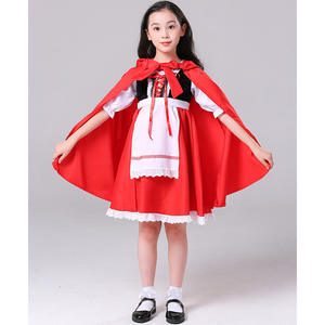 Disfraz de Halloween para niñas y niños, vestido de princesa Caperucita Roja de cuentos de hadas <span class=keywords><strong>Grimm</strong></span>, Cosplay de películas y TV - Product Image 5