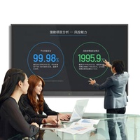 Интерактивные доски с мультитач-управлением 98 дюймов, 4K LCD-дисплей, умная интерактивная доска с двумя ОС для совещаний, конференций и учебных классов