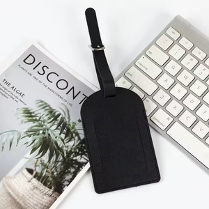 Plane Boarding Pass Suitcase Tag Keychain Luxury Travel Named Baggage Tags Keychain Blank Pu Leather LG Solid Keychain - Product Image 4