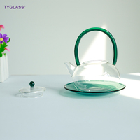 Ensemble de théière en verre borosilicate de haute qualité avec emballage personnalisé, résistant à la chaleur, passe au lave-vaisselle, idéal pour offrir