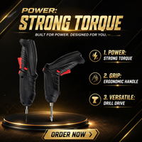 Perceuse sans fil à poignée ergonomique 12V DC à vitesse variable, fonctionnant sur batterie, avec poignée souple pour une fatigue réduite lors d'une utilisation prolongée