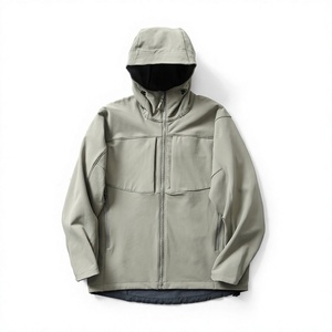Chaqueta Softshell Impermeable con Capucha para Hombre, Color Verde Oliva, con Tecnología Gore-Tex, Cierre de Cremallera, Ropa para Exteriores - Product Image 1