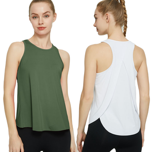 เสื้อกล้ามทรงหลวมสำหรับผู้หญิงเสื้อออกกำลังกายกีฬาวิ่งโยคะฟิตเนสพิมพ์ลายไร้รอยต่อ - Product Image 1