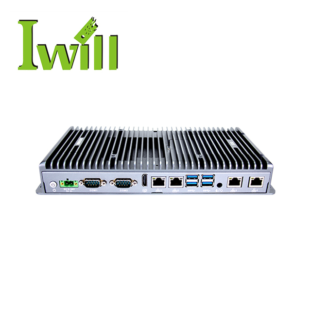 New Design Fanless Industrial Computer IBOX-3046 Support 9V-36V Wide Voltage 4*Intel LAN Embedded Pc I5