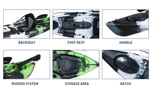 Kayak de pesca para una persona, sistema de motor con cápsula de pescado modular, 310cm de largo, suministro de fábrica - Product Image 3