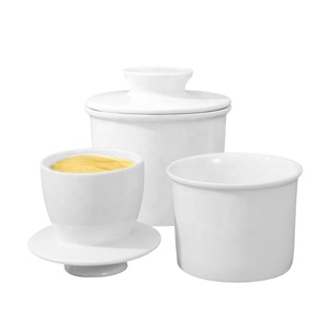 Nouvelles idées de produits 2026 Armoires et accessoires pour la maison et la cuisine <span class=keywords><strong>En</strong></span> vente Beurrier français <span class=keywords><strong>en</strong></span> céramique avec couvercle - Product Image 1
