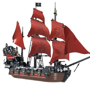 Pirates The Black Pearl And Queen Anne's Revenge Ship Building Block Bricks Toy Birthday Christmas Gift Compatible 4195 4184