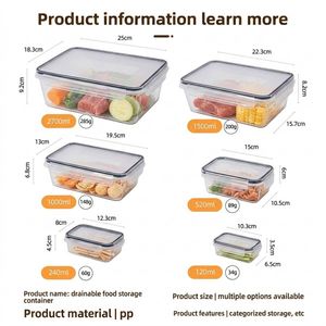 6PCS BPA-Free Meal Prep <b>Containers</b> with Lid Multi Sizes Food Storage <b>Containers</b> Microwave Safe - Product Image 3