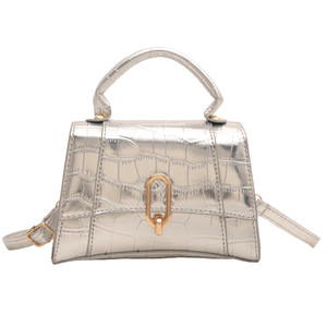 Sacs à main de marque célèbre 2025 pour petites filles, nouveaux sacs en cuir pliables avec fermeture éclair et deux poignées - Product Image 2