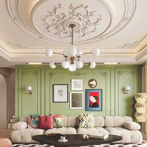 Modanature <span class=keywords><strong>in</strong></span> Gesso Stile Europeo, Linee Decorative per Soffitto e Parete, Design <span class=keywords><strong>in</strong></span> Gesso per Decorazione d'Interni - Product Image 2