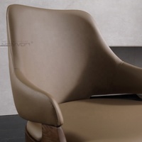 Chaise de salle à manger moderne italienne à dossier haut en bois massif, métal, acier, velours et PU pour la maison, le bureau, la salle de sport, la cave à vin, les mariages et les fêtes