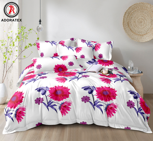 Set Biancheria da <span class=keywords><strong>Letto</strong></span> Anti-sbiadimento con Lenzuolo e Due <span class=keywords><strong>Federe</strong></span>, 4 Stagioni, Ordini <span class=keywords><strong>Grandi</strong></span> Quantità, MOQ Basso - Product Image 1