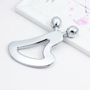 Massaggiatore facciale 3D in oro rosa massaggiatore facciale a doppia sfera a forma di rullo per il viso a 360 gradi - Product Image 4