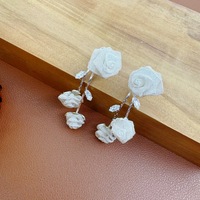 Anting Tusuk Wanita Model Mawar Mewah Gaya Baru 2026, Bahan Paduan Tembaga Berlapis Elektro, Elegan
