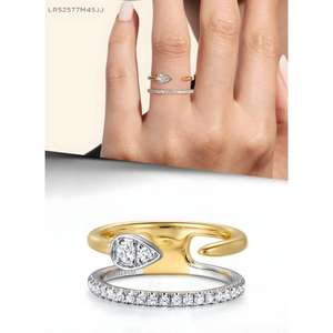 Anillo de diamante natural clásico de lujo Único 18KT Oro amarillo sólido Rosa CVD Diamante VVS Claridad Anillo de compromiso en venta al por mayor - Product Image 1