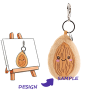 Porte-clés en peluche personnalisé - Matière en peluche super douce, rembourrage en coton PP, vente en gros disponible