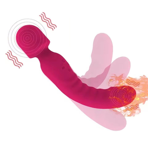 Máy rung cầm tay hai đầu kích thích, sạc điện, bằng silicon, kiểu đũa thần Av, dùng cho toàn thân, điểm G. - Product Image 1