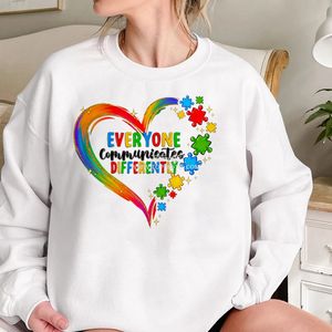 Сердце, все общаются по-разному, с аутизмом, дтф, переводная печать, утюгом, наклейки, сублимационные сумки для одежды, одежда - Product Image 3