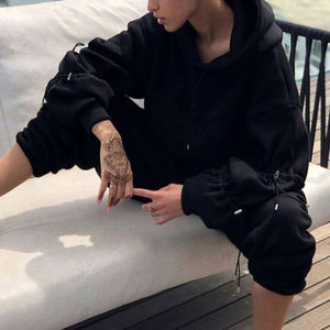 OEM/ODM Women Oversized Crop Top <strong>Hoodies</strong> Sweatshirts Black Street Wear Crop Custom Logo Women's <strong>Hoodies</strong> for <strong>Gir</strong> - Product Image 4