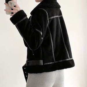 TAOP&ZA Nuova Giacca da <span class=keywords><strong>Donna</strong></span> Autunno e Inverno 2022 Stile Motociclista in <span class=keywords><strong>Tweed</strong></span> Double-Face con Cintura 6318232 - Product Image 3