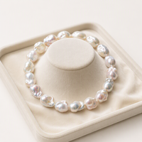 Perles de culture d'eau douce, collier de perles baroques, perles baroques en vrac, grandes perles baroques d'eau douce