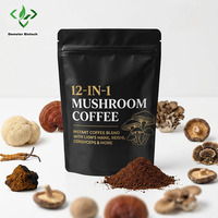 Café aux champignons Demeter en poudre instantanée, mélange 5-en-1 et 12-en-1 avec extrait de Reishi, Chaga, Crinière de lion et Cordyceps, support OEM