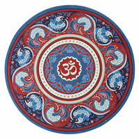 Tapis de méditation rond avec motifs de lotus et de mandala pour la pratique du yoga en position assise