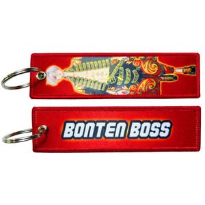 <b>Custom</b> Demonslayer Jet Tag Sublimation Printing Fabric Anime Embroidery <b>Key</b> Tags for Motorcycle Car Keychain - Product Image 2