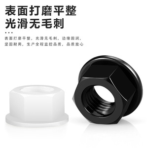 Tuerca de brida de nailon Juda Hardware M3-M12 con cabeza hexagonal de plástico roscada y arandela antiaflojamiento - Product Image 3
