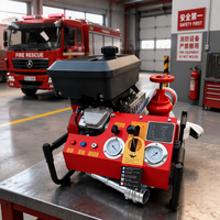 Pompe à eau incendie portable haute pression à moteur diesel avec accessoires de raccordement de lance et de tuyau pour système d'incendie