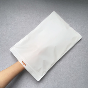 Custom Logo White Matte Zipper Pouch Clear Window Plastic Resealable Packaging Ziplock Bag with Hang Hole for Sports Accessories - Product Image 4