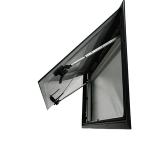 1000x600mm Equipos de viaje Caravanas Ventana de bisagra lateral con persiana enrollable y Flynet para Camping Van Motorhome - Product Image 2