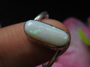 Australian <b>Opal</b> Gemstone <b>Ring</b>-<b>Silver</b> Classic Bezel Setting Multi Fire <b>Opal</b> Wedding Anniversary Gift Party <b>Ring</b>-6US Size Handmade - Product Image 4