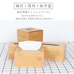 Wooden Tissue <b>Box</b> Bamboo Natural Finish For Home Hotel Restaurant Use With Logo Printing Option - Product Image 2