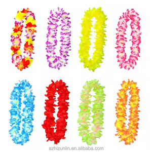 Collana ghirlanda floreale tropicale hawaiana in PVC ispessito estivo, luminosa, per laurea, <span class=keywords><strong>Pasqua</strong></span>, vacanze al mare - Product Image 6